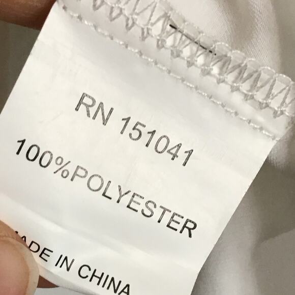 Few Moda white satin ruffle neck blouse small‎ - Picture 5 of 7